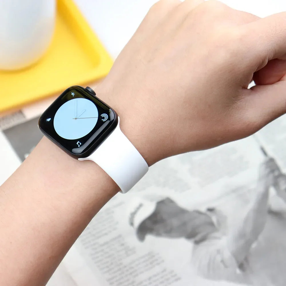 Correa de Silicona para Apple Watch 38mm al 49mm – Compatible con Series 1 al 9, SE y Ultra