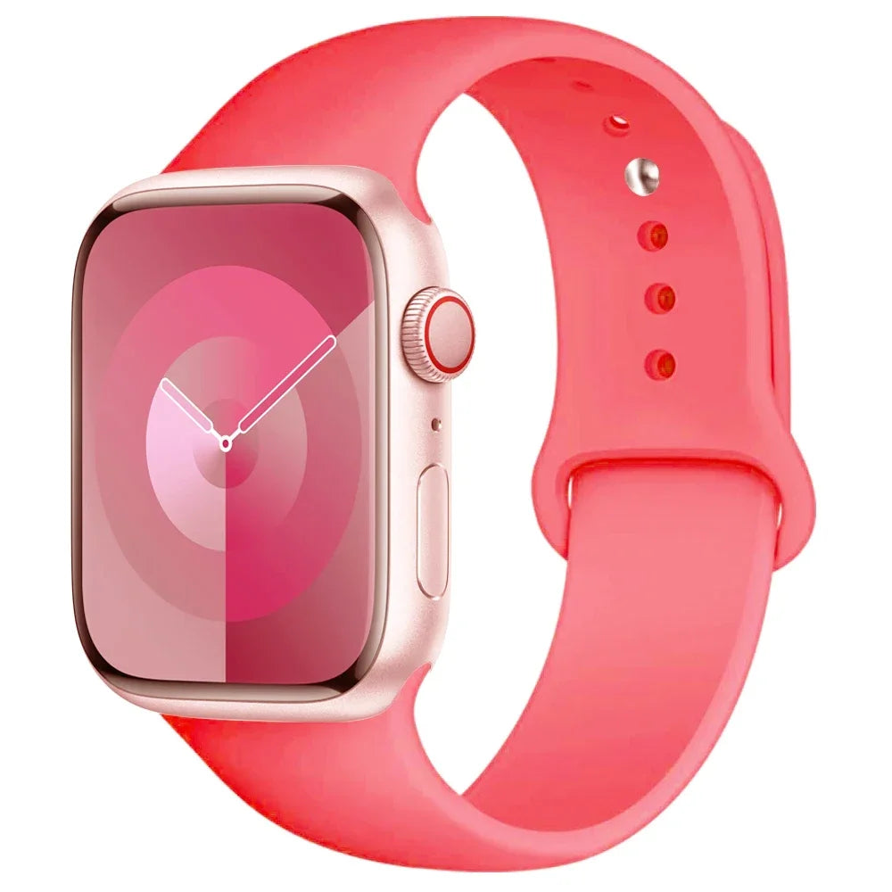 Correa de Silicona para Apple Watch 38mm al 49mm – Compatible con Series 1 al 9, SE y Ultra